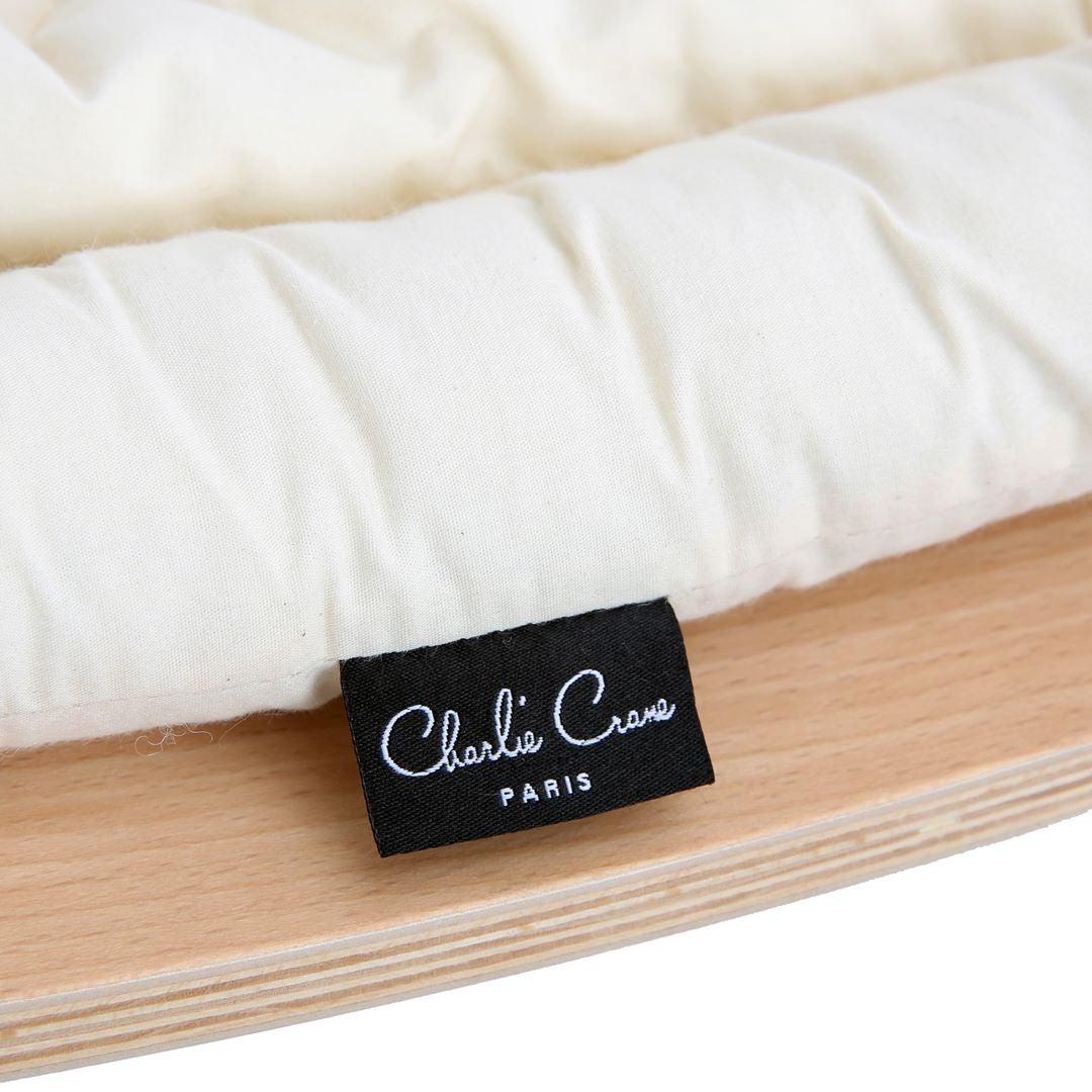 Outlet - Charlie Crane LEVO Baby Rocker - Beech + Organic White - Image 4