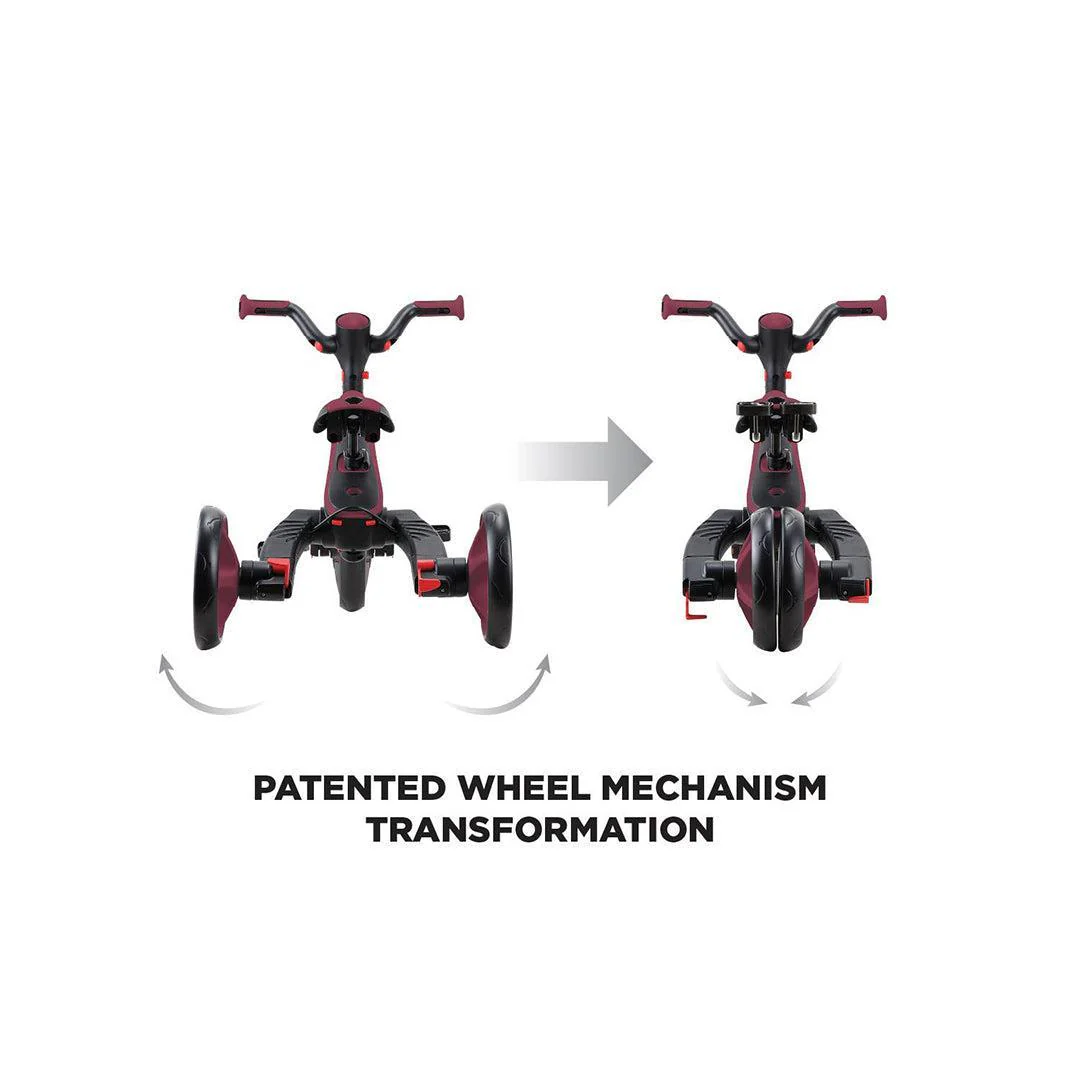 Outlet - Globber Explorer Trike Foldable 4 in 1 - Burgundy - Image 6