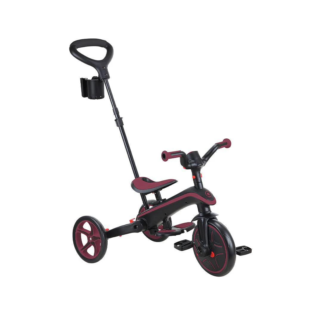 Outlet - Globber Explorer Trike Foldable 4 in 1 - Burgundy - Image 7