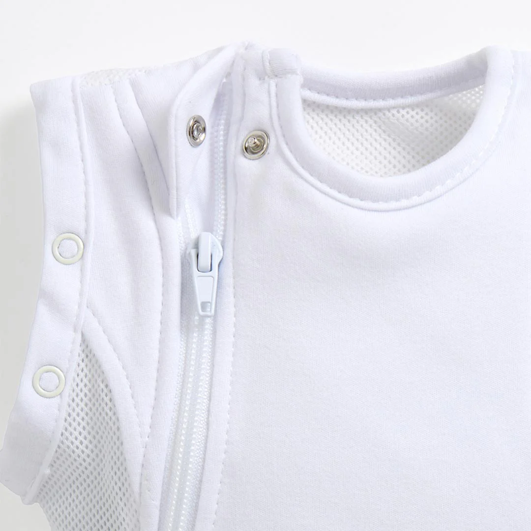 Purflo Swaddle To Sleep Bag - Soft White - TOG 2.5 - Image 7