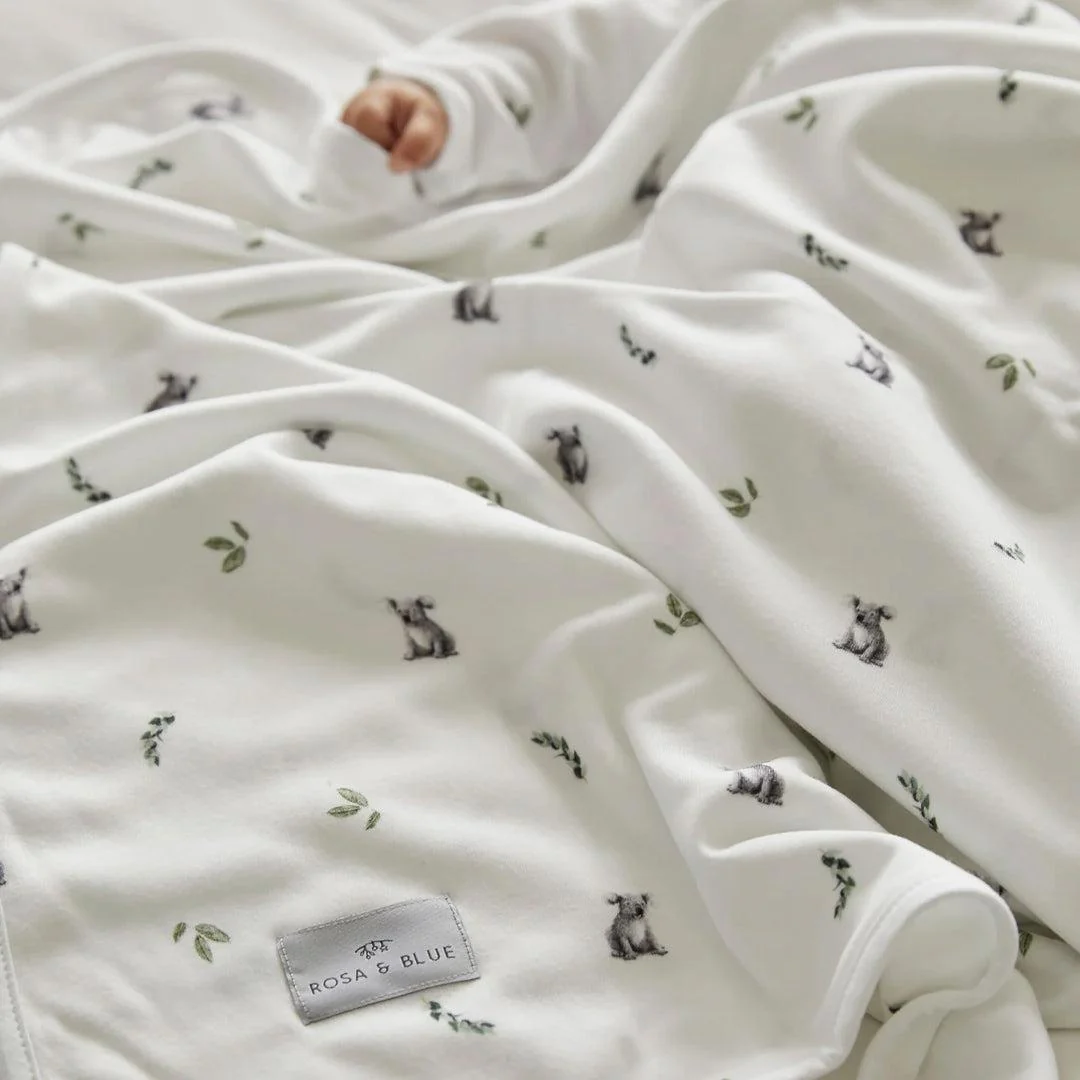 Rosa & Blue Baby Blanket - Koala - Image 2