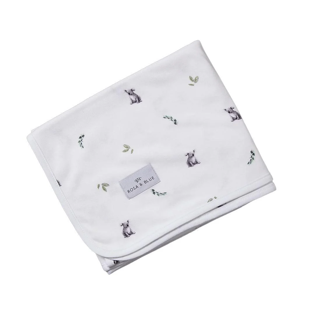 Rosa & Blue Baby Blanket - Koala - Image 3