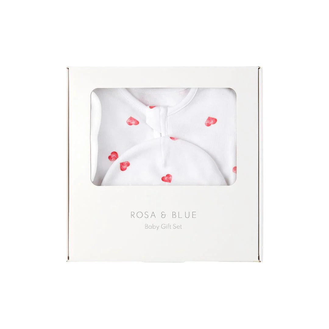 Rosa & Blue Baby Gift Set - Pink Heart - Image 3
