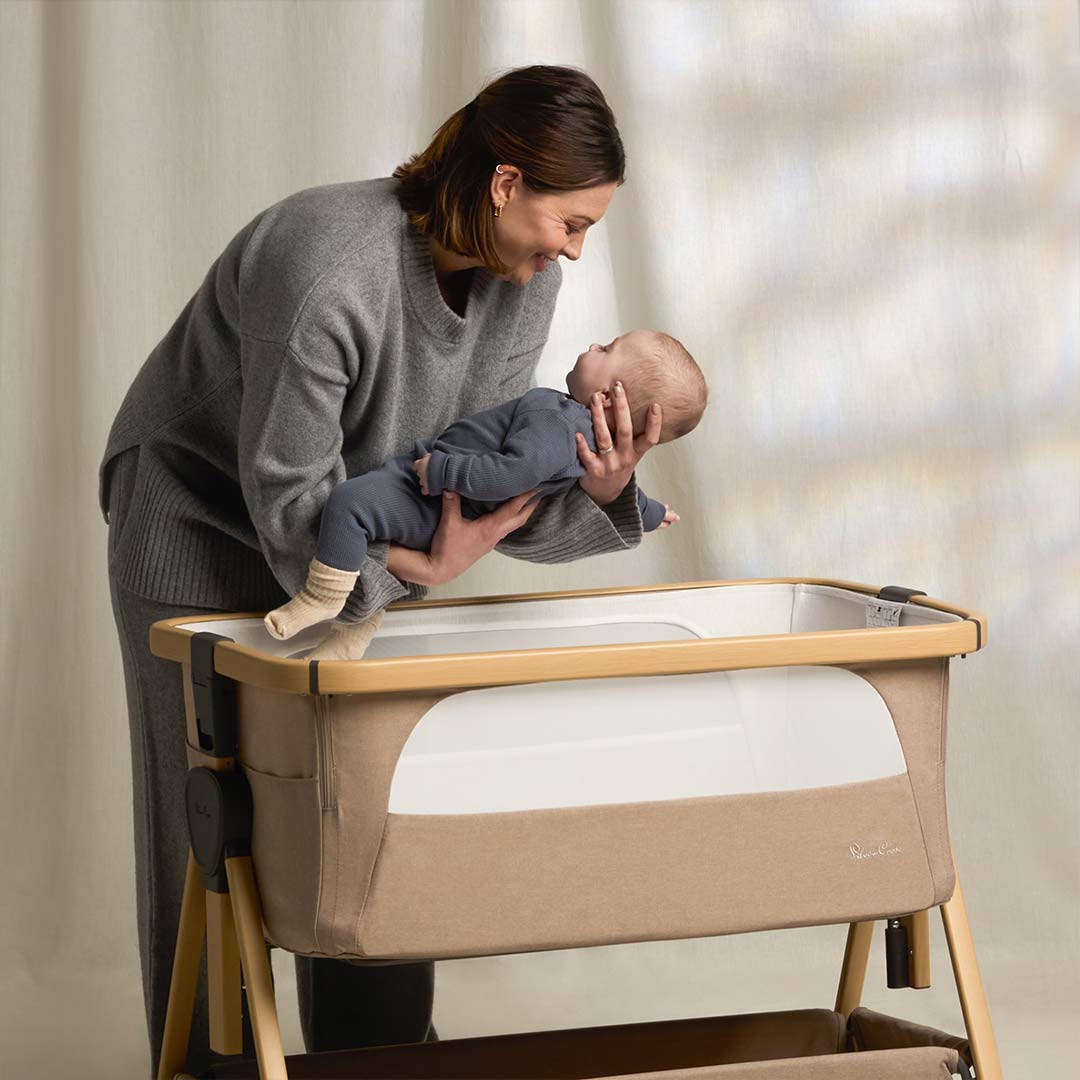 Silver Cross Lunar Bedside Crib - Oatmeal - Image 7