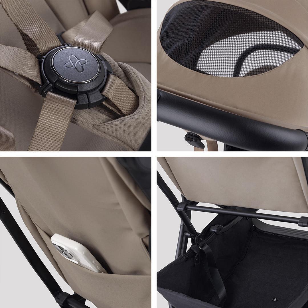 Silver Cross Nia Stroller & Carrycot - Champagne - Image 10
