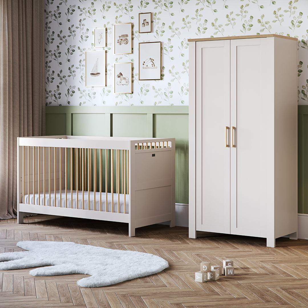 Silver Cross Seville Wardrobe - Cashmere Oak - Image 4