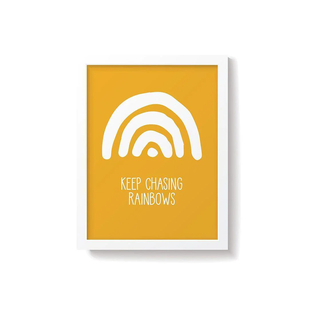 Snuz Keep Chasing Rainbows Nursery Print - Orange - Image 2