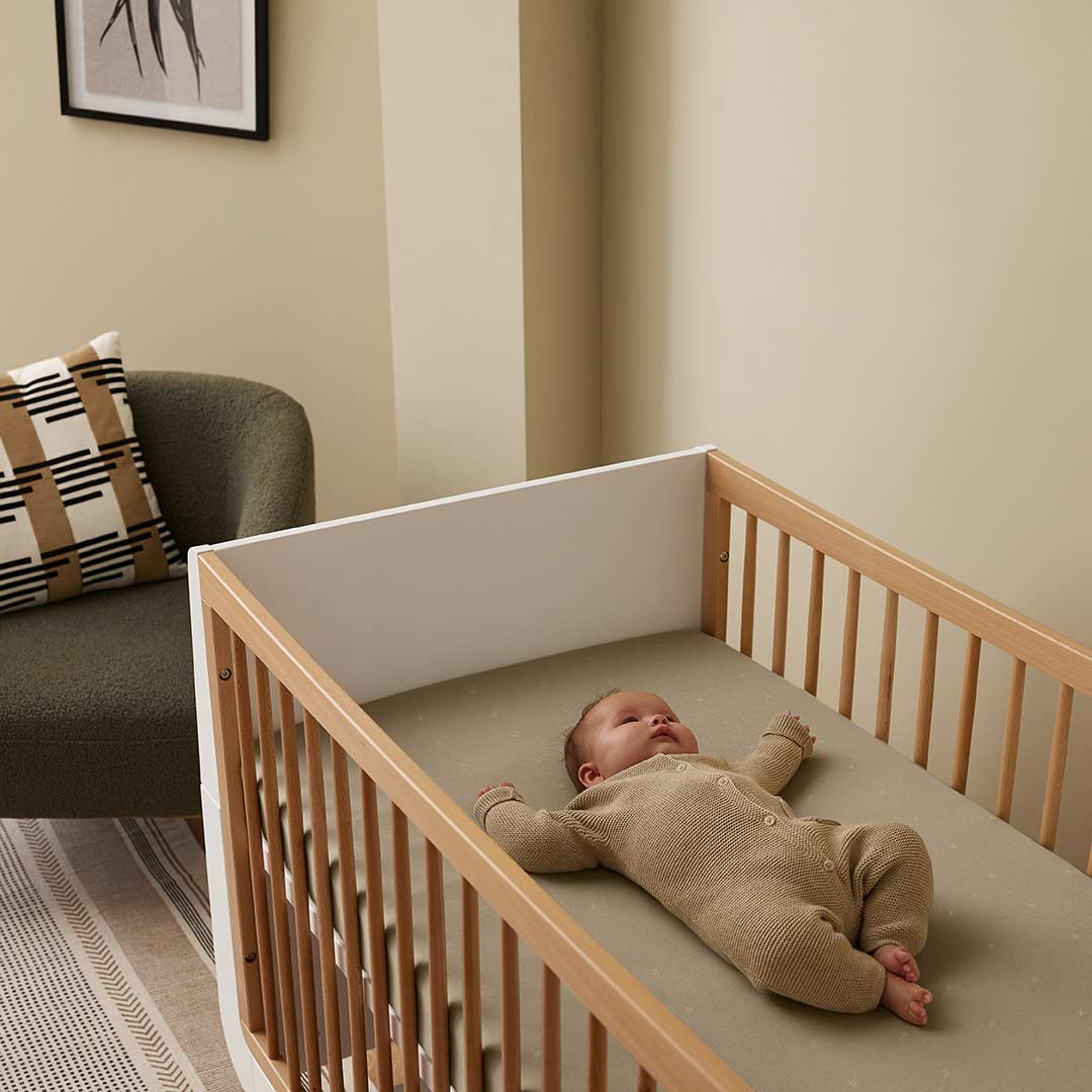 Snuz Twin Pack Cot Bed Sheets - Sage Cross - Image 2