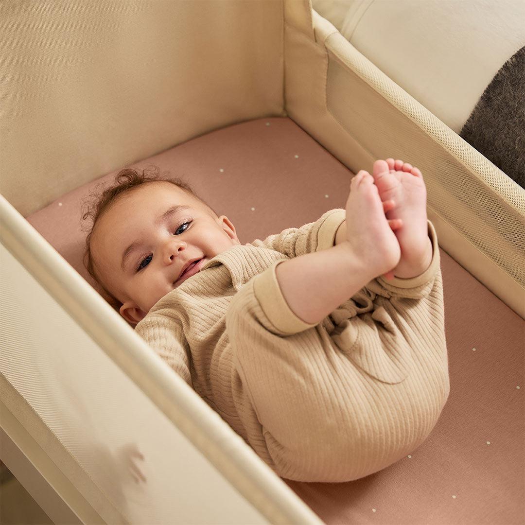Snuz Twin Pack Crib Sheets - Blush Dot - Image 2