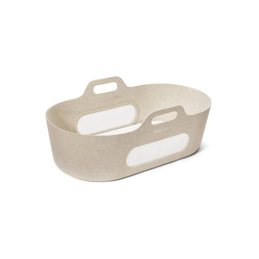 SnuzBaskit Barley Moses Basket + Walnut Stand - Barley / Walnut - Image 8
