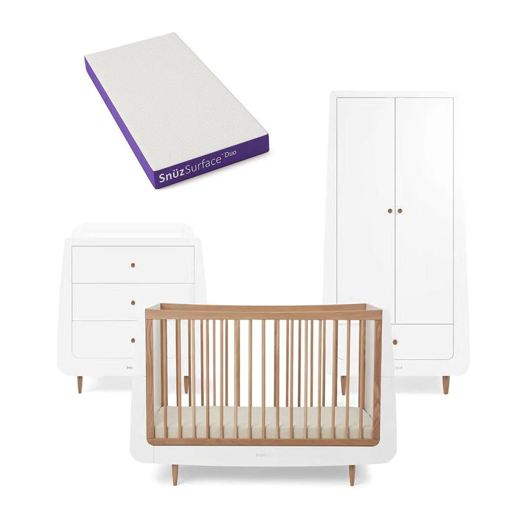SnuzKot 3 Piece Nursery Furniture Set - The Natural Edit - Oak - Image 10