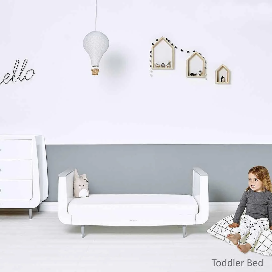 SnuzKot Skandi 2 Piece Nursery Furniture Set - Grey - Image 9