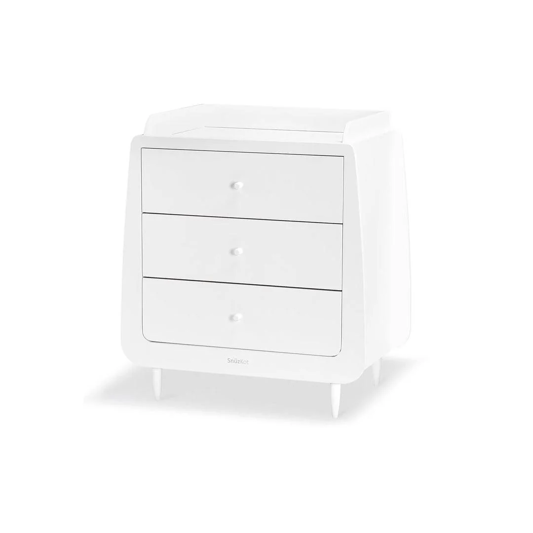 SnuzKot Skandi 3 Piece Nursery Furniture Set - White - Image 6