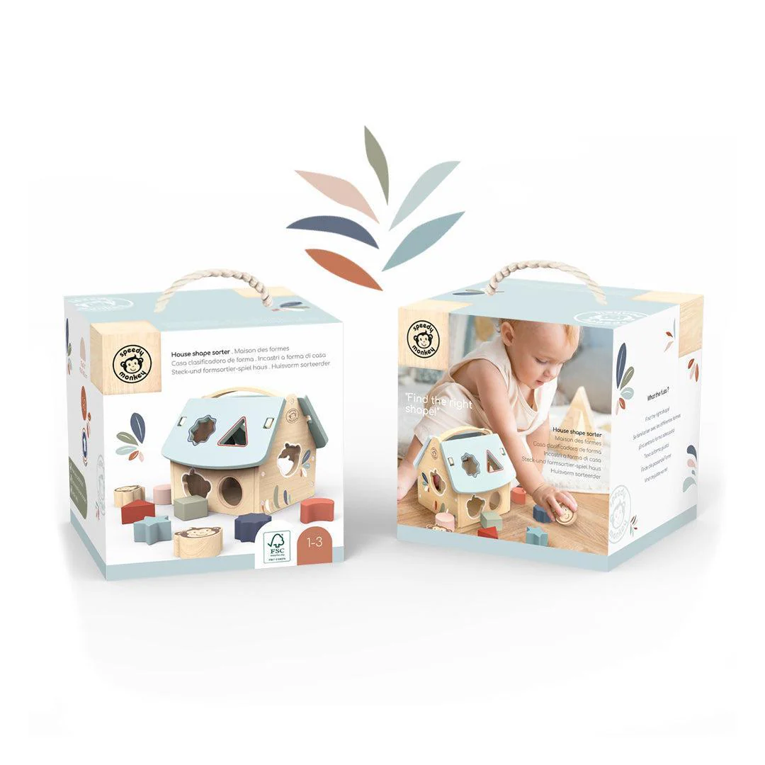 Speedy Monkey House Shape Sorter - Image 3