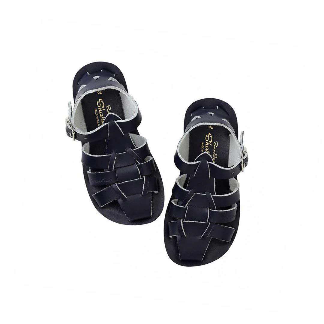 Salt-Water Sun-San Kids Sandals - Shark - Navy - Image 2