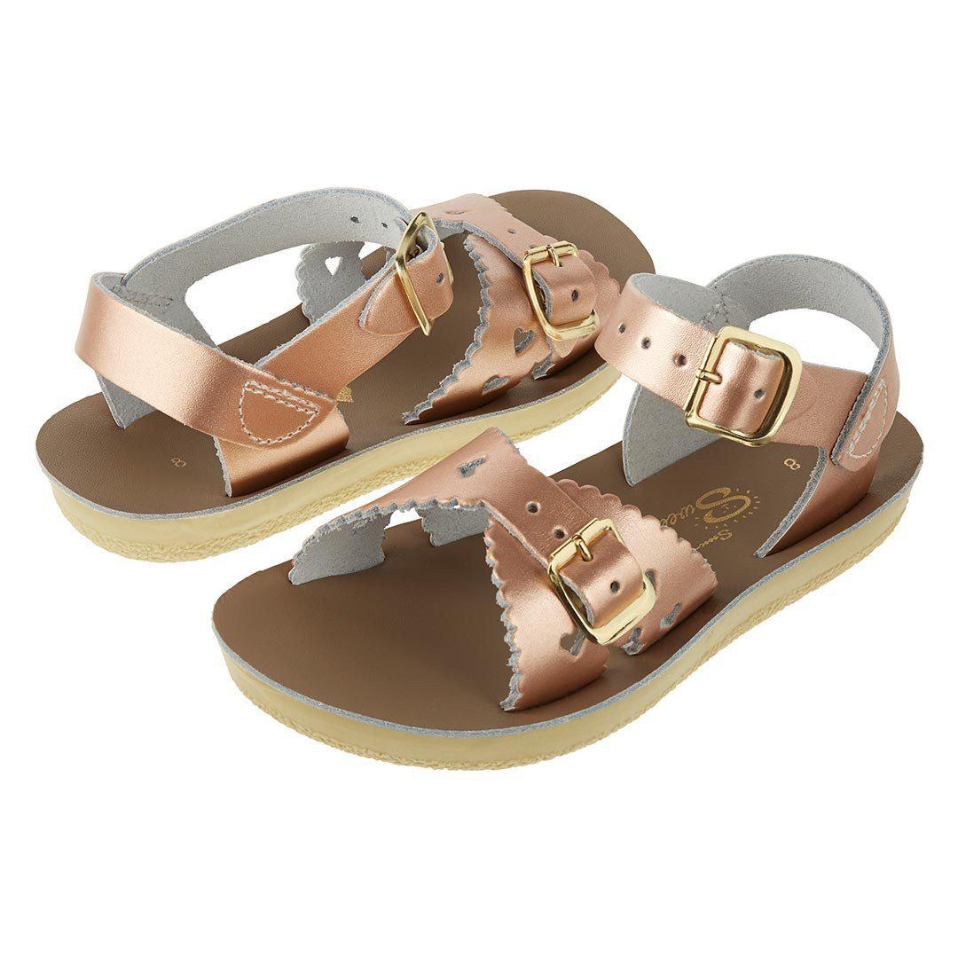 Salt-Water Sun-San Kids Sandals - Sweetheart - Rose Gold - Image 3