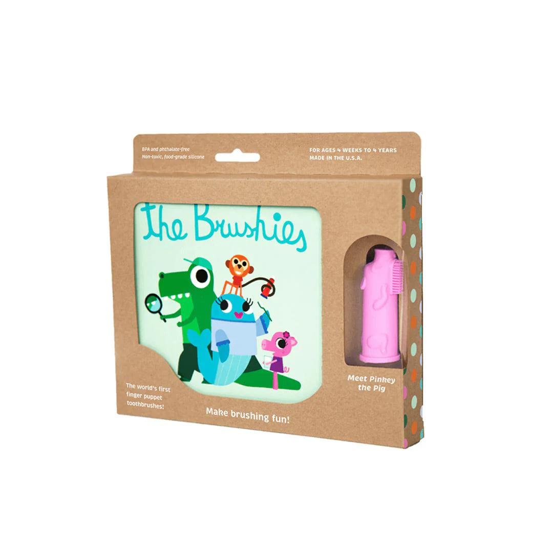 The Brushies - Brushie Toothbrush + Book Set - Pinkey