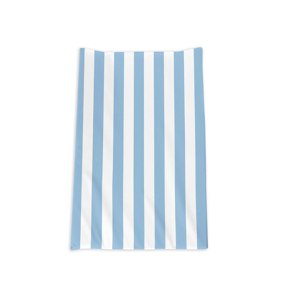 The Little Bumble Co. Anti Roll Changing Mat - Blue Stripe - Image 2