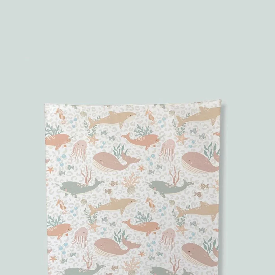 The Little Bumble Co. Anti Roll Changing Mat - Pastel Ocean