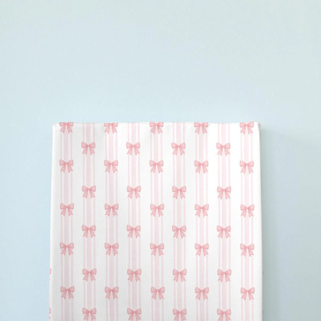 The Little Bumble Co. Anti Roll Changing Mat - Pink Bows
