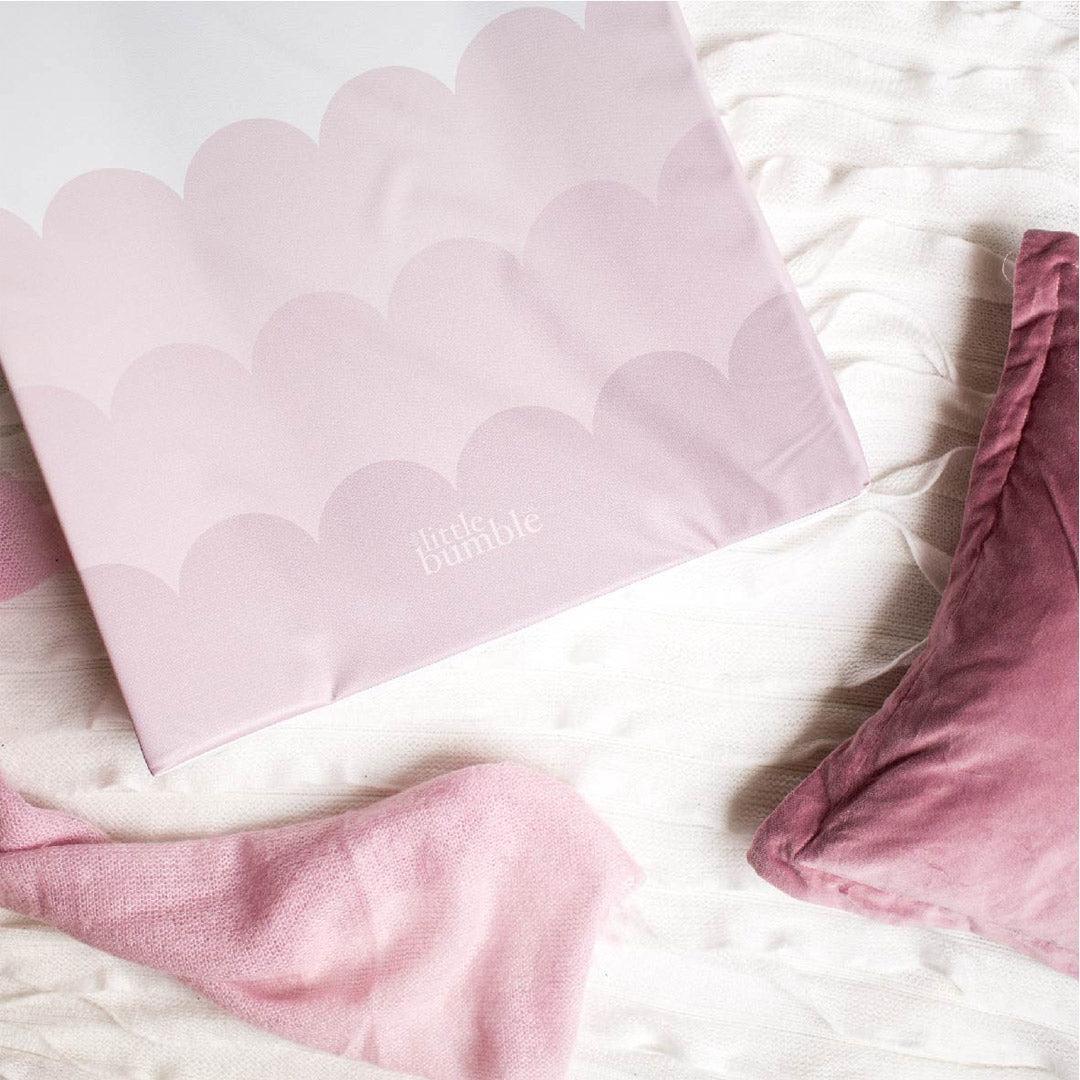 The Little Bumble Co. Anti Roll Changing Mat - Pink Scallops - Image 2