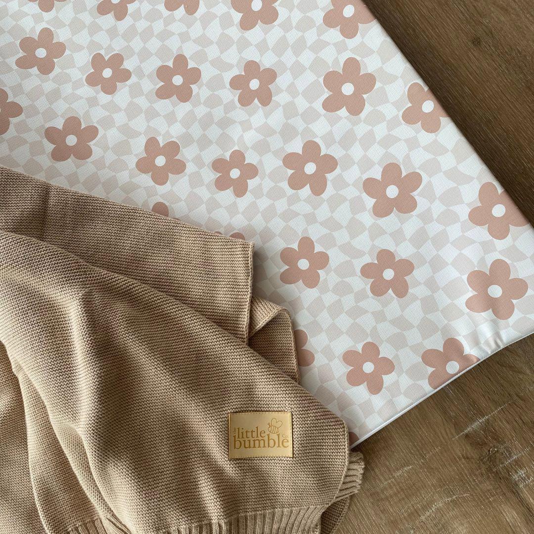 The Little Bumble Co. Anti Roll Mat - Wavy Check Floral - Image 3