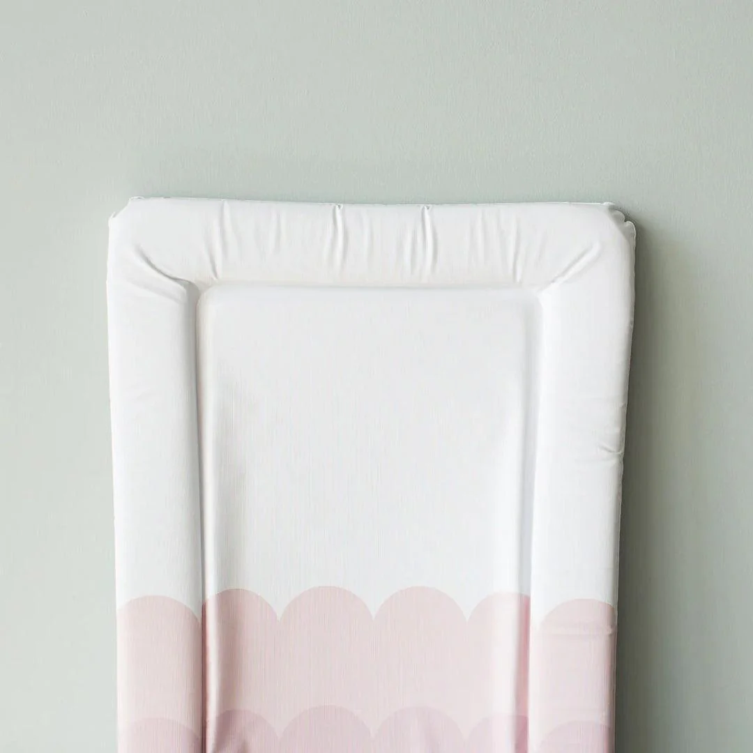 The Little Bumble Co. Standard Changing Mat - Pink/Lilac Scallops