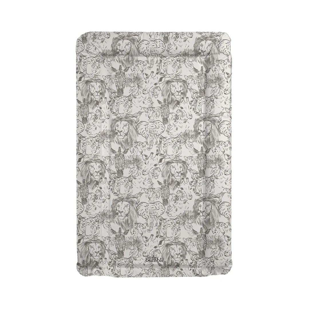 The Little Bumble Co. Standard Changing Mat - Safari Animal Faces - Image 2