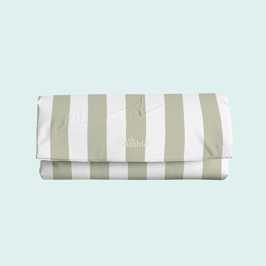 The Little Bumble Co. Travel Changing Mat - Green Stripe