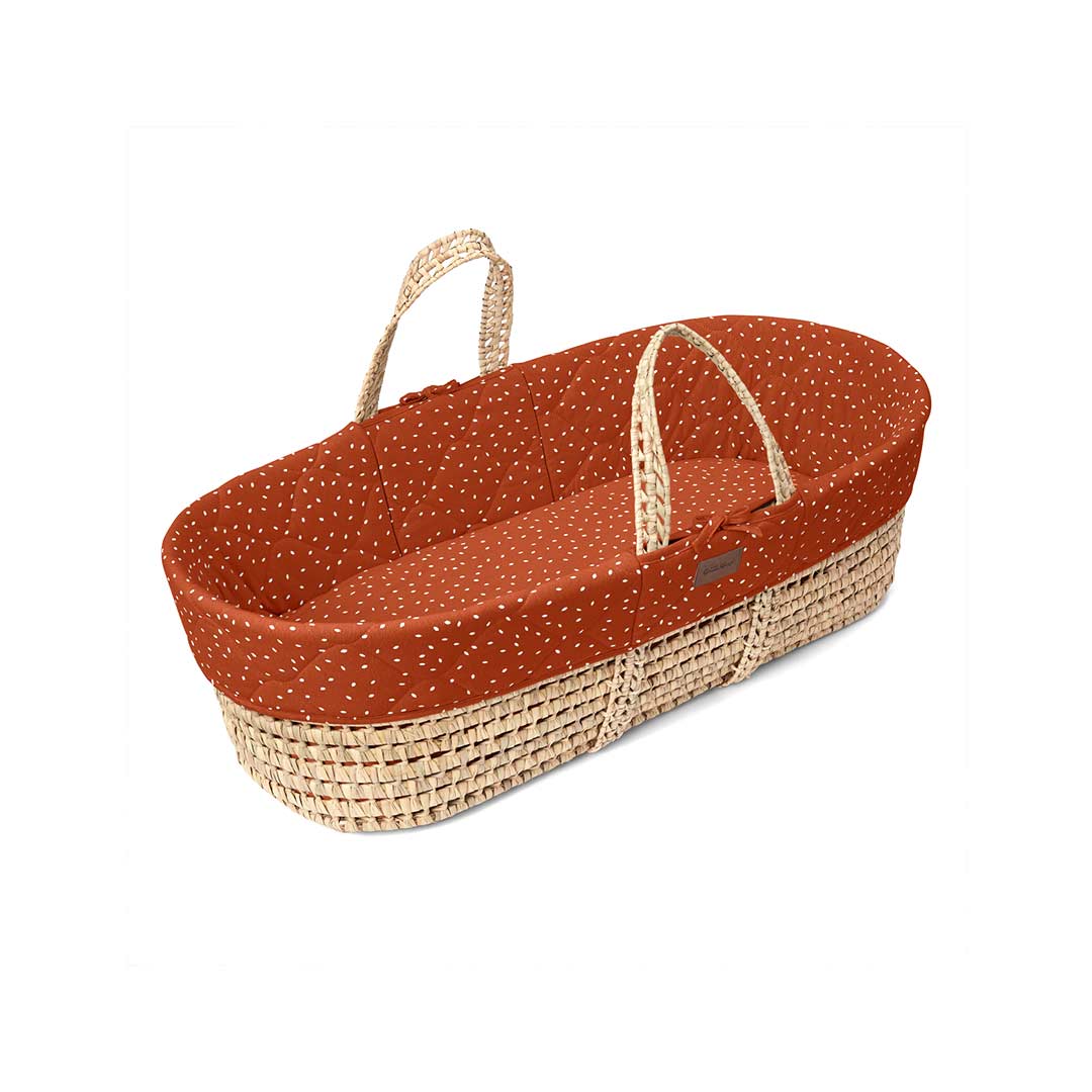 The Little Green Sheep Natural Quilted Moses Basket - Mattress + Static Stand - Image 11