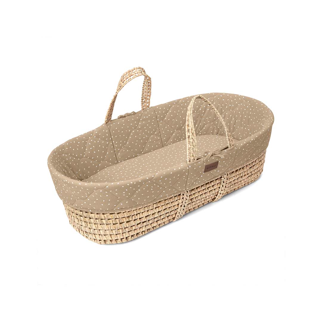 The Little Green Sheep Natural Quilted Moses Basket - Mattress + Static Stand - Image 16