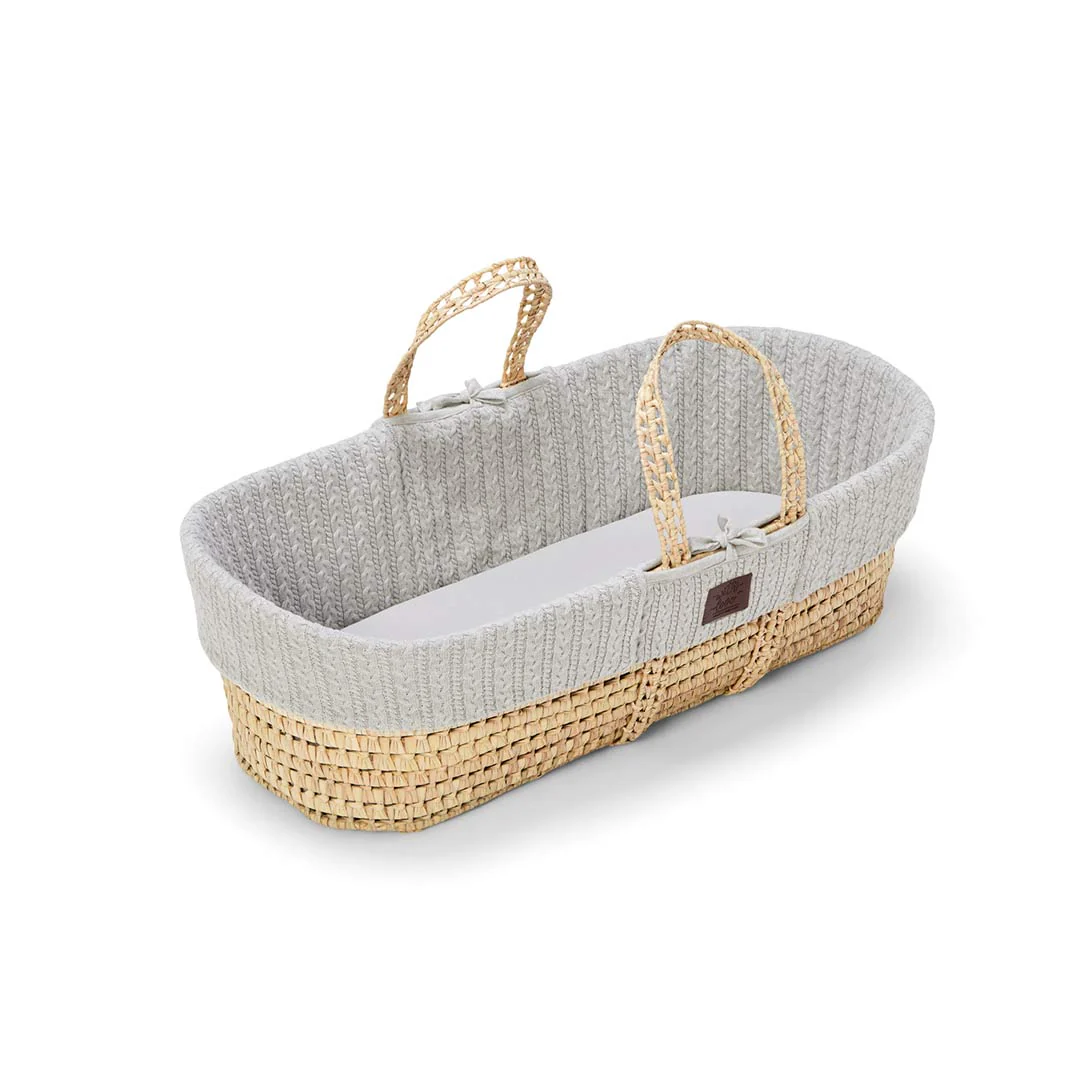 The Little Green Sheep Organic Knitted Moses Basket + Stand Bundle - Image 4