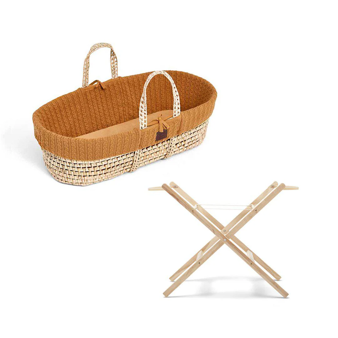 The Little Green Sheep Organic Knitted Moses Basket + Stand Bundle - Image 7