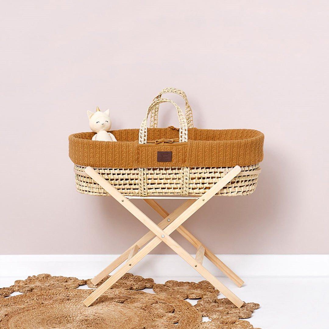 The Little Green Sheep Organic Knitted Moses Basket + Stand Bundle - Image 8