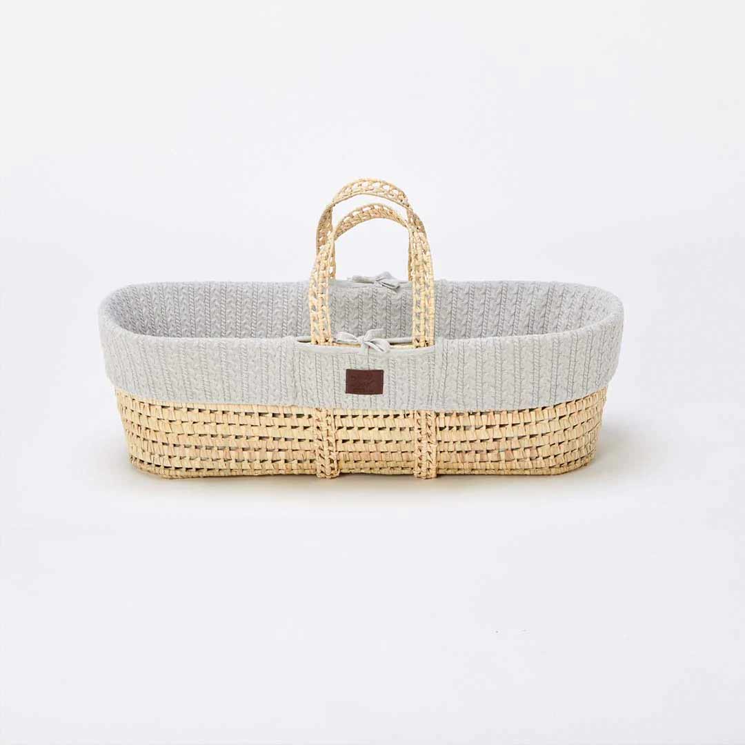 The Little Green Sheep Organic Knitted Moses Basket + Rocking Stand - Image 3