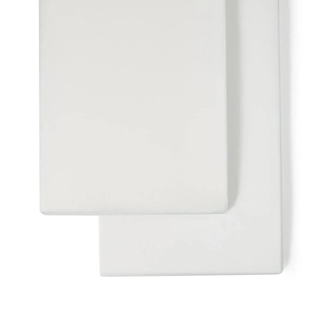 The Little Green Sheep Twin Pack Junior Cotton Fitted Sheets - White