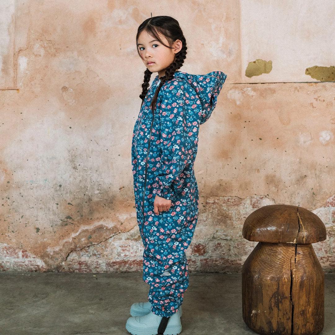 TOASTIE Packable Waterproof Puddlesuit - Navy Floral - Image 2