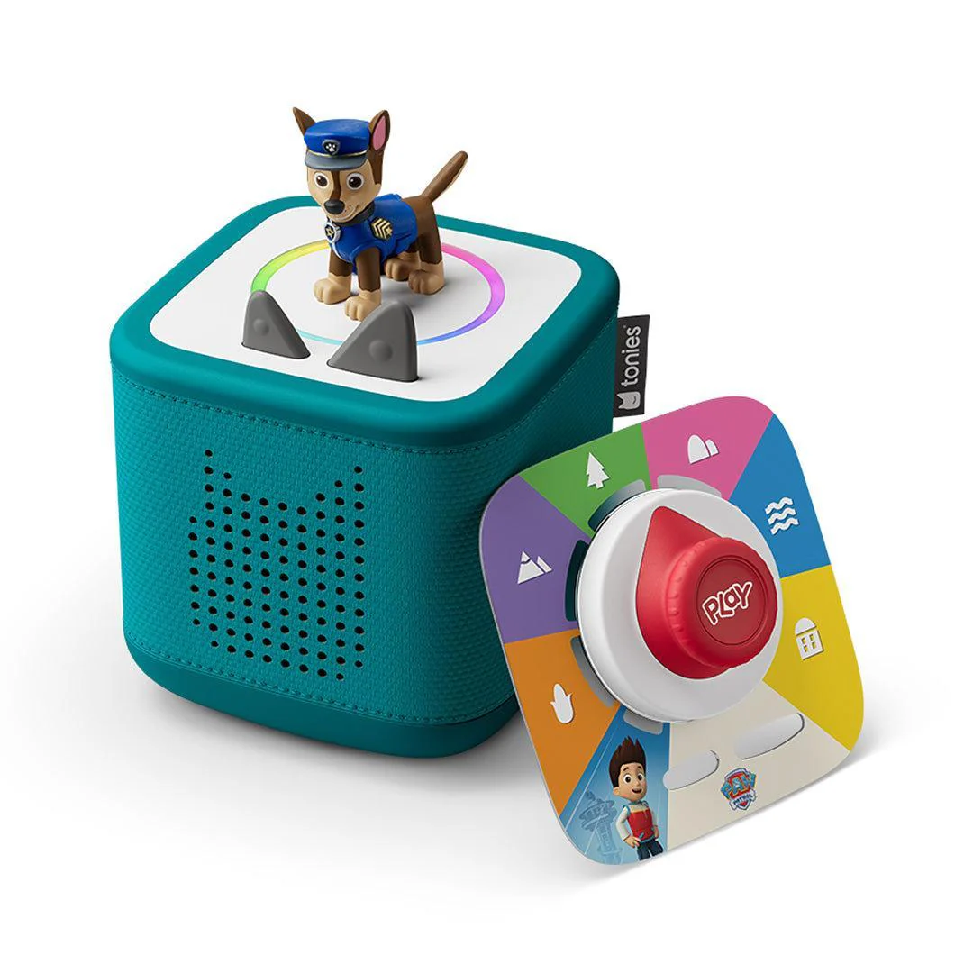 Tonies Toniebox 2 Playset with Tonieplay Game + Controller + PAW Patrol Chase Tonie - Teal