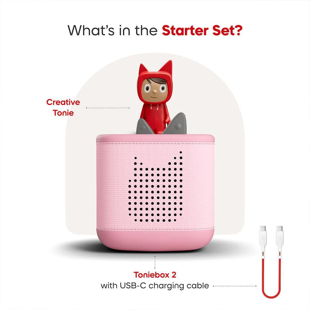 Tonies Toniebox 2 Starter Set with Creative Tonie Rubie - Pink - Image 3