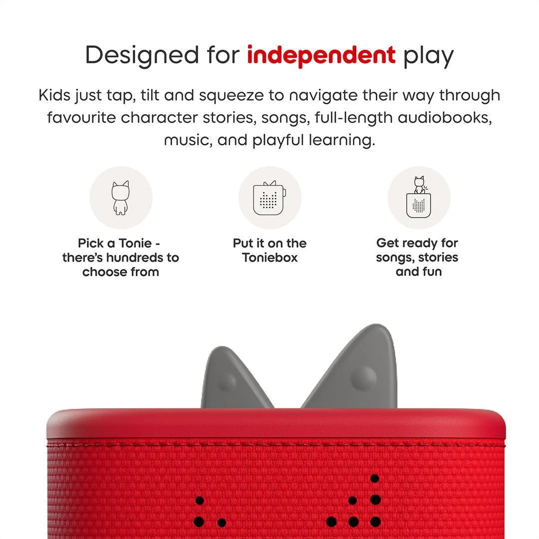 Tonies Toniebox 2 Starter Set with Creative Tonie Rubie - Red - Image 6