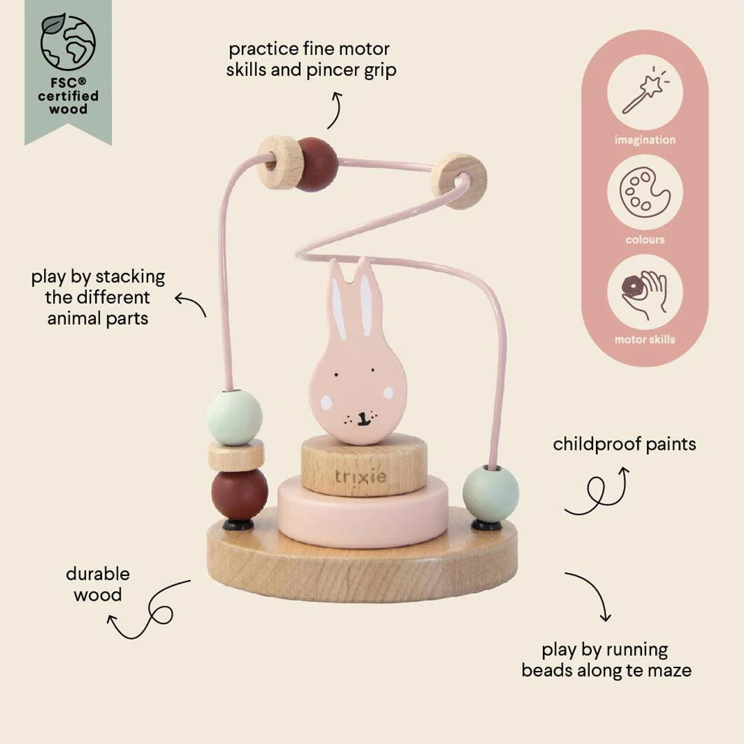 Trixie Wooden Beads Maze - Mrs Rabbit - Image 2