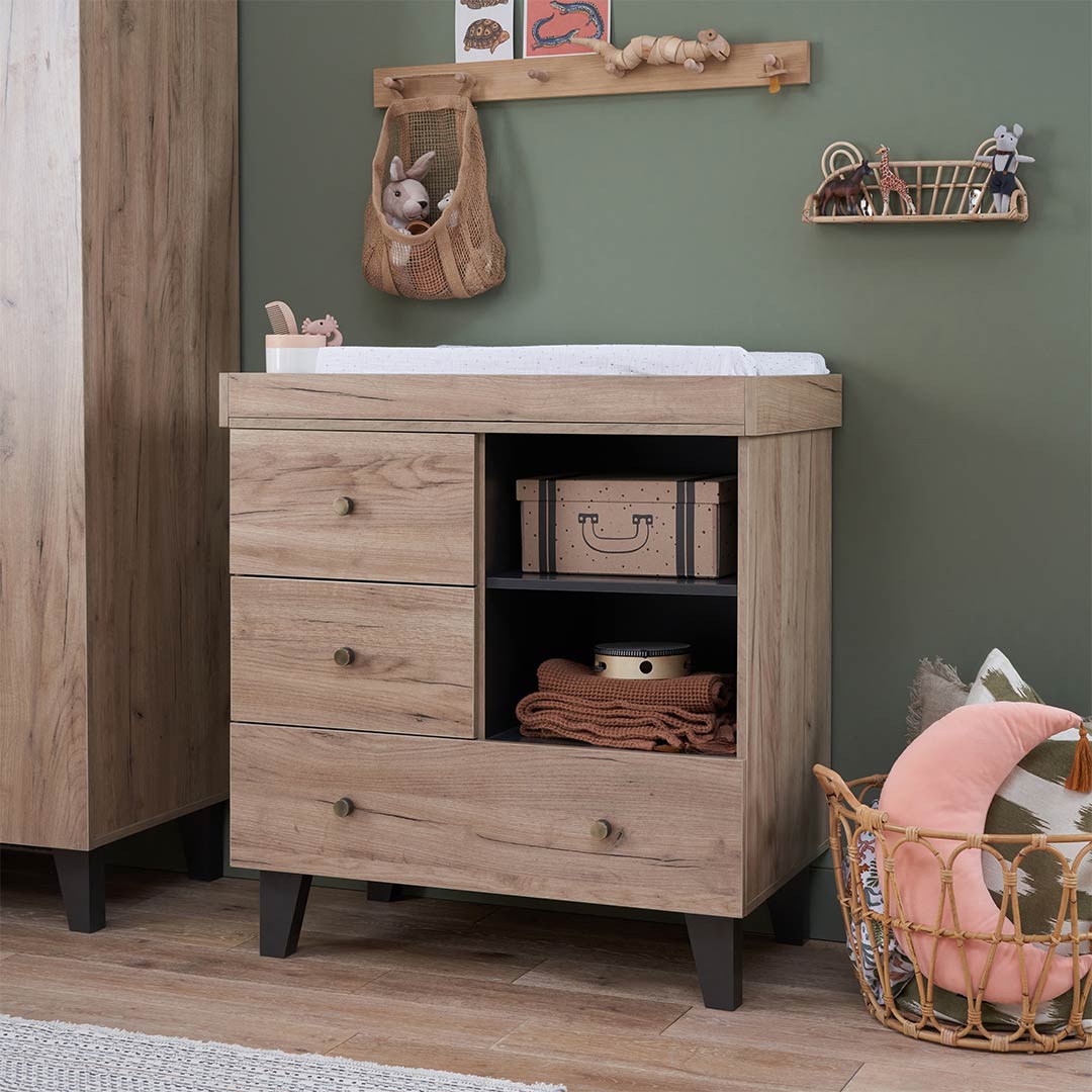 Tutti Bambini Como 2 Piece Room Set - Distressed Oak/Slate Grey - Image 7