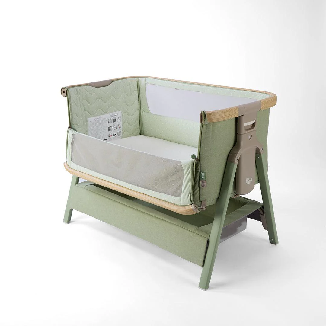 Tutti Bambini Cozee Air 2 Bedside Crib - Drifted Oak / Eucalyptus - Image 12