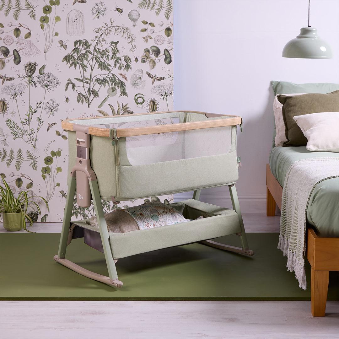 Tutti Bambini Cozee Air 2 Bedside Crib - Drifted Oak / Eucalyptus - Image 2