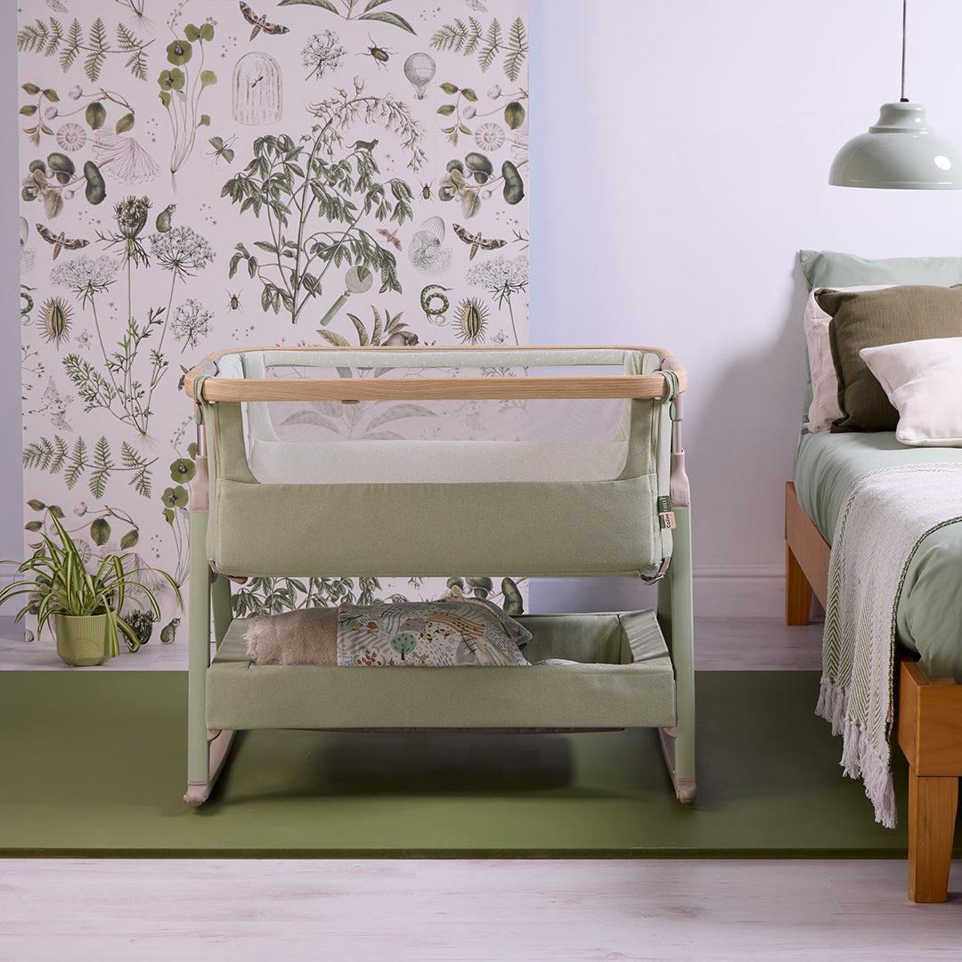 Tutti Bambini Cozee Air 2 Bedside Crib - Drifted Oak / Eucalyptus - Image 5
