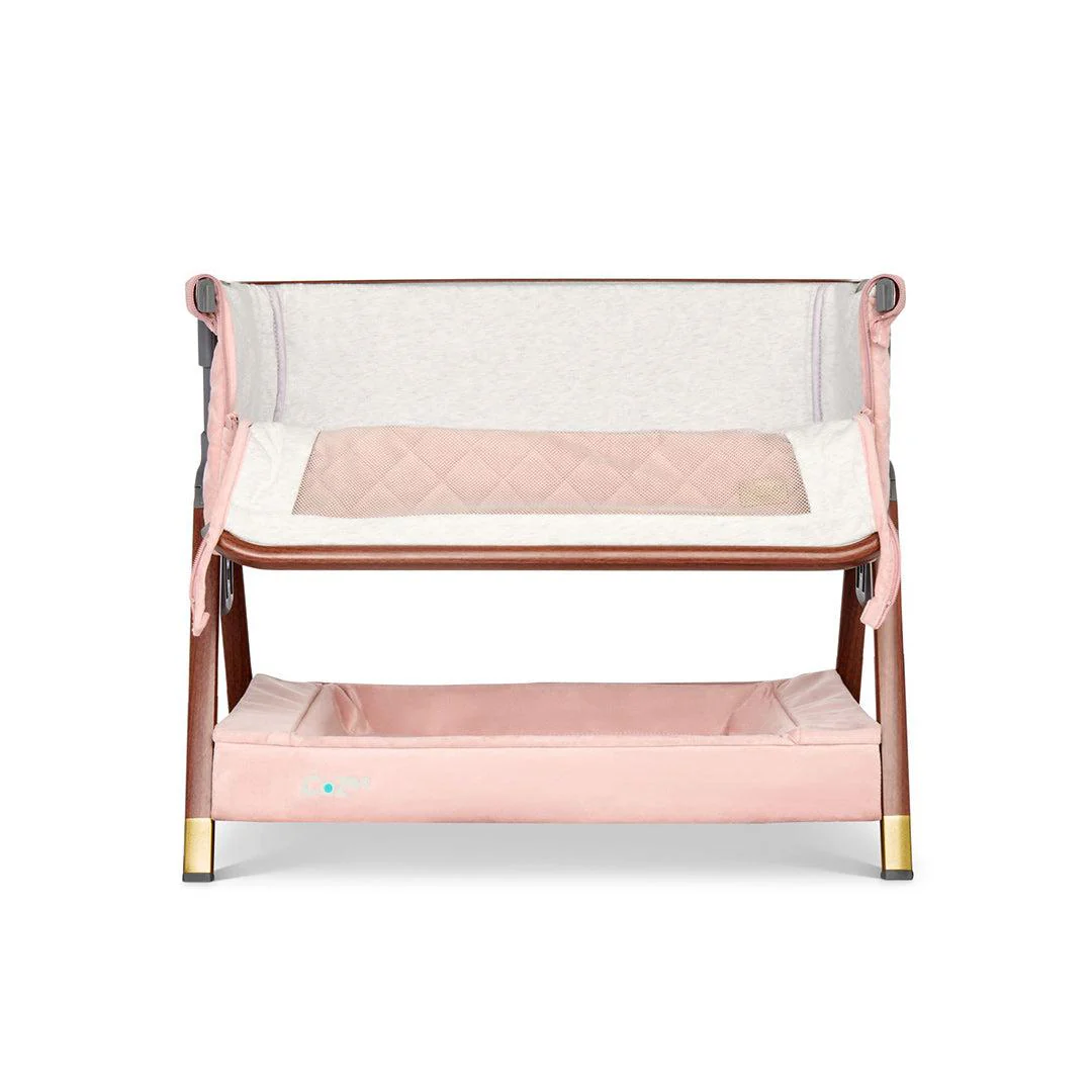 Tutti Bambini Cozee Luxe Mini Me Crib - Walnut/Blush - Image 9