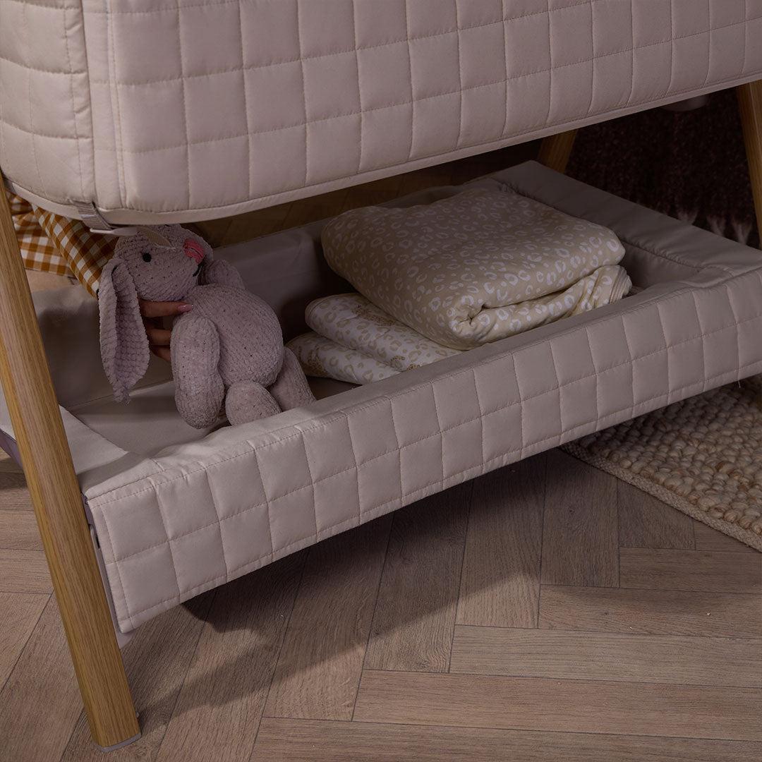 Tutti Bambini Cozee Sense Bedside Crib - Toasted Oak / Sand - Image 12