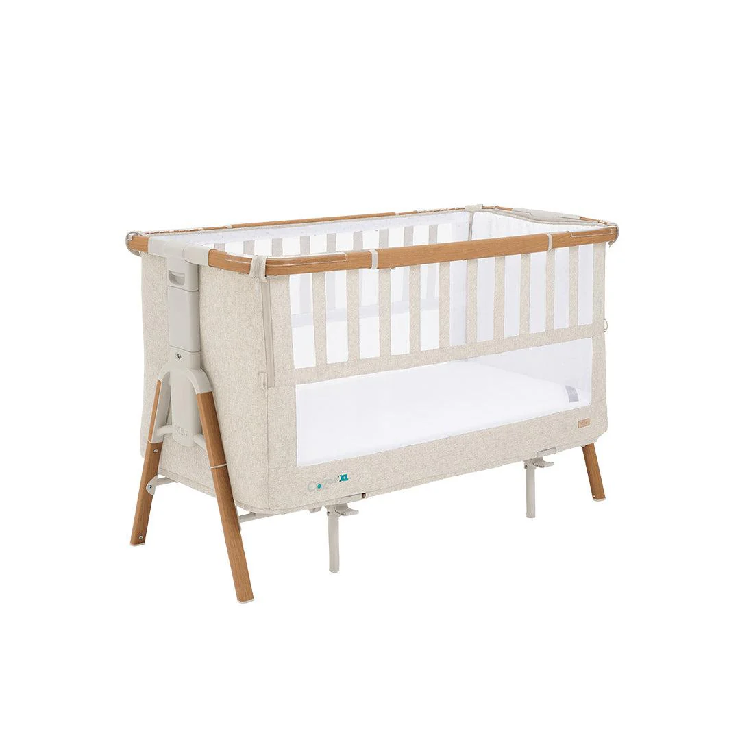 Tutti Bambini CoZee XL Bedside Crib & Cot - Scandinavian Walnut/Ecru - Image 5