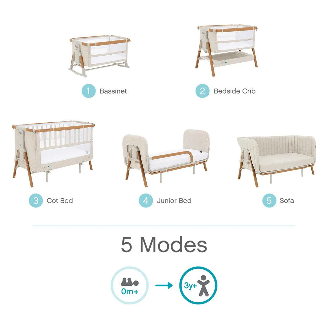 Tutti Bambini CoZee XL - Complete Birth To 4+ Years Package - Scandinavian Walnut/Ecru - Image 3