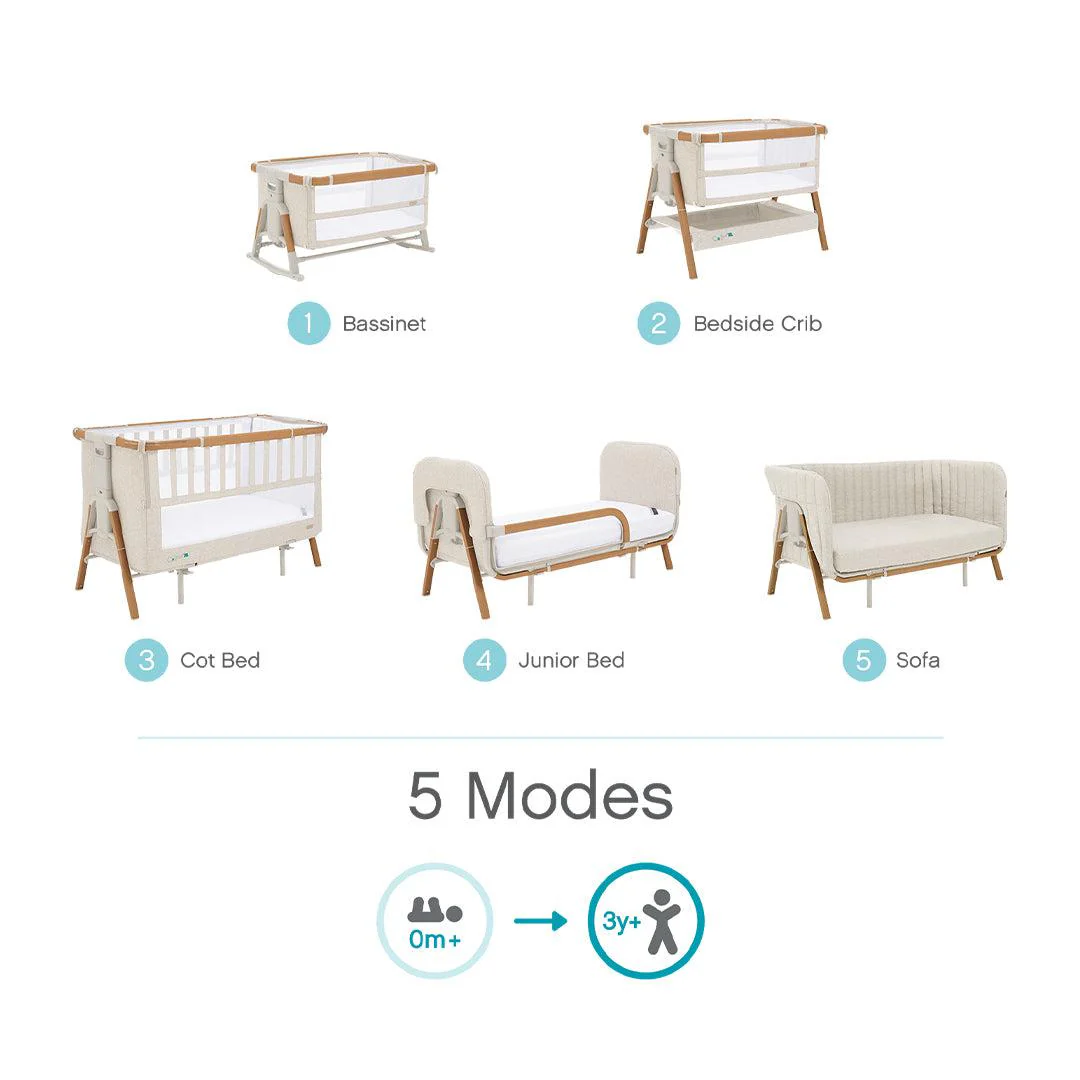 Tutti Bambini CoZee XL Junior Bed + Sofa Expansion Pack - Scandinavian Walnut / Ecru - Image 6